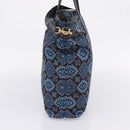 PRADA Tote Bag Nylon 2way Navy Gold Auth 206331A-5