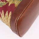 Salvatore Ferragamo Hand Bag Canvas 2way Beige Gold Auth 206332-21