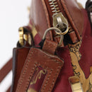 Salvatore Ferragamo Hand Bag Canvas 2way Beige Gold Auth 206332-10