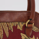 Salvatore Ferragamo Hand Bag Canvas 2way Beige Gold Auth 206332-2