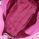 Miu Miu Matelasse Hand Bag Leather Pink Silver Auth 206333-10