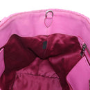 Miu Miu Matelasse Hand Bag Leather Pink Silver Auth 206333-21