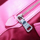 Miu Miu Matelasse Hand Bag Leather Pink Silver Auth 206333-24