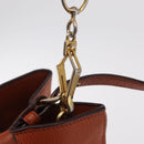 Miu Miu Hand Bag Leather 2way Orange Gold Auth 206335A-10