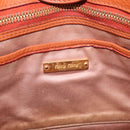 Miu Miu Hand Bag Leather 2way Orange Gold Auth 206335A-22
