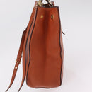Miu Miu Hand Bag Leather 2way Orange Gold Auth 206335A-3