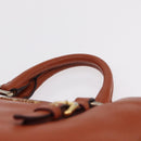 Miu Miu Hand Bag Leather 2way Orange Gold Auth 206335A-14
