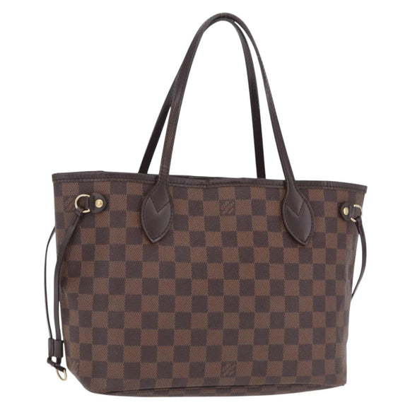 LOUIS VUITTON Damier Ebene Neverfull PM Tote Bag N51109 LV Auth 206336