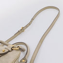 Miu Miu Hand Bag Vitellolux 2way Beige Gold Auth 206339A-14