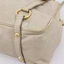 Miu Miu Hand Bag Vitellolux 2way Beige Gold Auth 206339A-15