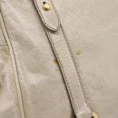Miu Miu Hand Bag Vitellolux 2way Beige Gold Auth 206339A-10