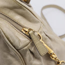 Miu Miu Hand Bag Vitellolux 2way Beige Gold Auth 206339A-19