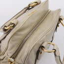 Miu Miu Hand Bag Vitellolux 2way Beige Gold Auth 206339A-6