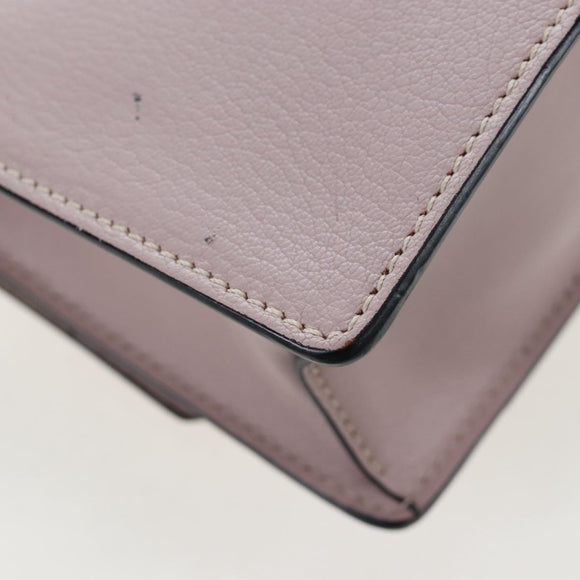 Miu Miu Shoulder Bag Leather Pink Gold Auth 206340M