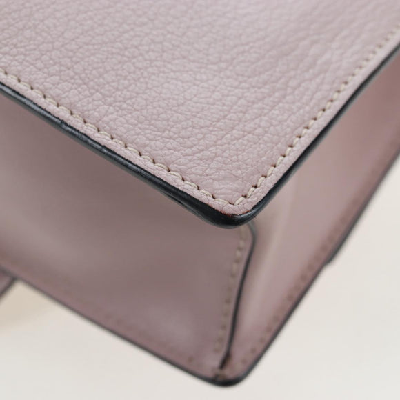 Miu Miu Shoulder Bag Leather Pink Gold Auth 206340M