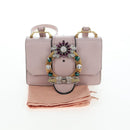Miu Miu Shoulder Bag Leather Pink Gold Auth 206340M-12