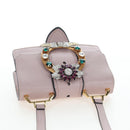 Miu Miu Shoulder Bag Leather Pink Gold Auth 206340M-6