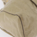 Miu Miu Hand Bag Leather Beige Gold Auth 206341A-15