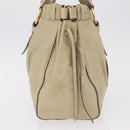 Miu Miu Hand Bag Leather Beige Gold Auth 206341A-5