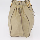 Miu Miu Hand Bag Leather Beige Gold Auth 206341A-6
