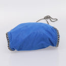 Stella MacCartney Chain Falabella Bag Suede Blue Silver 371223 Auth 206343A-11
