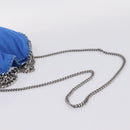 Stella MacCartney Chain Falabella Bag Suede Blue Silver 371223 Auth 206343A-9