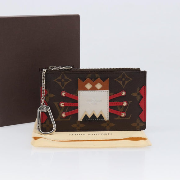 LOUIS VUITTON Monogram Pochette Cles Coin Purse Tribal Mask M60213 Auth 206347M