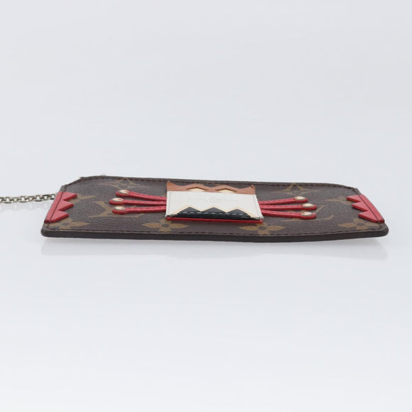 LOUIS VUITTON Monogram Pochette Cles Coin Purse Tribal Mask M60213 Auth 206347M