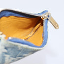 LOUIS VUITTON Monogram Denim Pochette Cles Purse Blue M95343 LV Auth 206350A-16