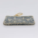 LOUIS VUITTON Monogram Denim Pochette Cles Purse Blue M95343 LV Auth 206350A-8