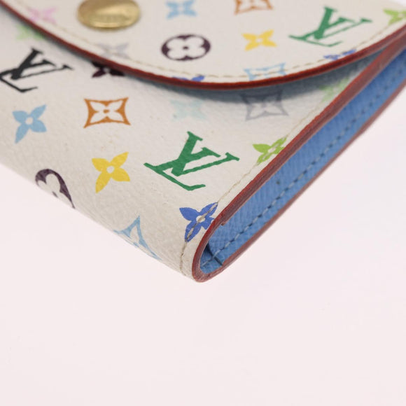 LOUIS VUITTON Monogram Multicolor Anvelop Cult De Vuitto White LV Auth 206351A