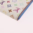 LOUIS VUITTON Monogram Multicolor Anvelop Cult De Vuitto White LV Auth 206351A-17