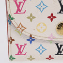 LOUIS VUITTON Monogram Multicolor Anvelop Cult De Vuitto White LV Auth 206351A-2