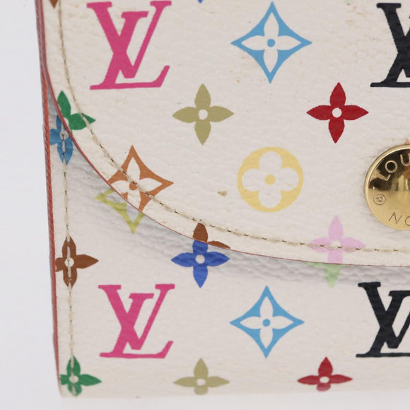 LOUIS VUITTON Monogram Multicolor Anvelop Cult De Vuitto White LV Auth 206351A
