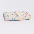 LOUIS VUITTON Monogram Multicolor Anvelop Cult De Vuitto White LV Auth 206351A-6