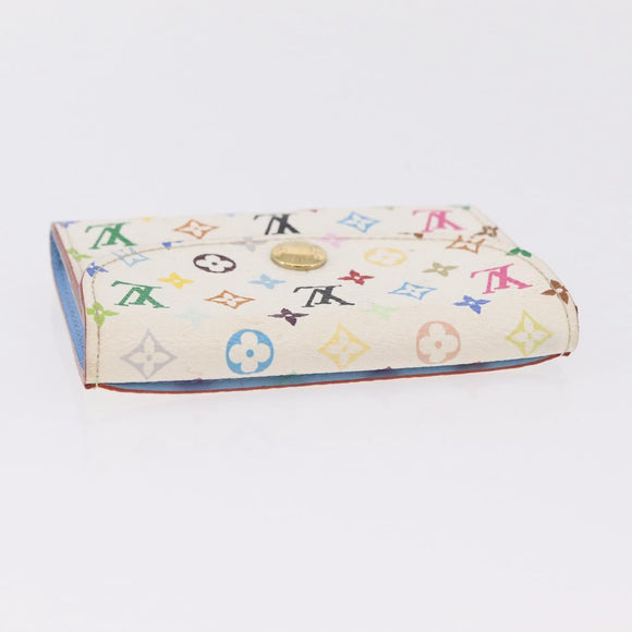 LOUIS VUITTON Monogram Multicolor Anvelop Cult De Vuitto White LV Auth 206351A