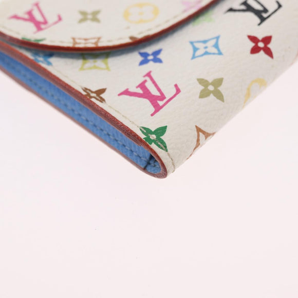 LOUIS VUITTON Monogram Multicolor Anvelop Cult De Vuitto White LV Auth 206351A