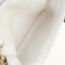 CHANEL Matelasse Chain Shoulder Pouch Lamb Skin Gold White CC Auth 206352SAM-10