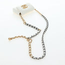 CHANEL Matelasse Chain Shoulder Pouch Lamb Skin Gold White CC Auth 206352SAM-7