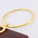 Salvatore Ferragamo Gancini Hand Bag Leather Bordeaux Gold Auth 206353A-14