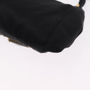 Miu Miu Matelasse Clutch Bag Satin Black Gold Auth 206357A-16