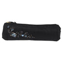 Miu Miu Matelasse Clutch Bag Satin Black Gold Auth 206357A-13