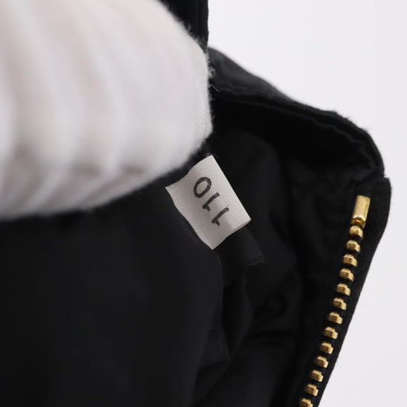 Miu Miu Matelasse Clutch Bag Satin Black Gold Auth 206357A