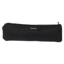 Miu Miu Matelasse Clutch Bag Satin Black Gold Auth 206357A-2