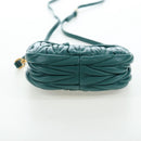 Miu Miu Matelasse Wonder Mini Shoulder Pouch Leather 2way Green Auth 206358SAM-5