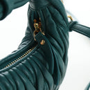 Miu Miu Matelasse Wonder Mini Shoulder Pouch Leather 2way Green Auth 206358SAM-21