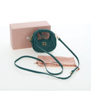 Miu Miu Matelasse Wonder Mini Shoulder Pouch Leather 2way Green Auth 206358SAM-12