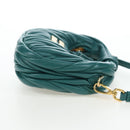 Miu Miu Matelasse Wonder Mini Shoulder Pouch Leather 2way Green Auth 206358SAM-4