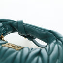 Miu Miu Matelasse Wonder Mini Shoulder Pouch Leather 2way Green Auth 206358SAM-7