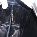 Salvatore Ferragamo Gancini Hand Bag Leather Navy Gold Auth 206360-24